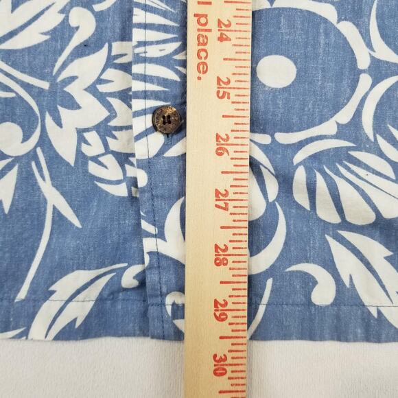 Kahala Hawaiian Shirt Mens 2XL Blue White Floral Cotton Aloha Made In USA - Picture 10 of 11